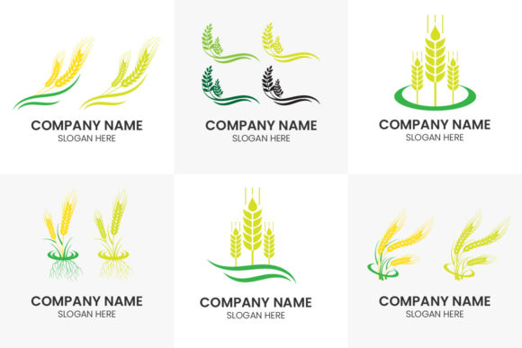 Agriculture Wheat Logo Design Set: A Professional Resource