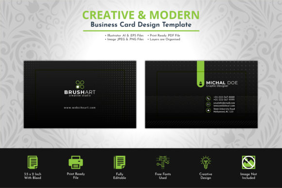 Black Business Card Design Template: Elevate Your Brand