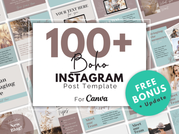 Boho Beauty Instagram Template Canva: Elevate Your Feed