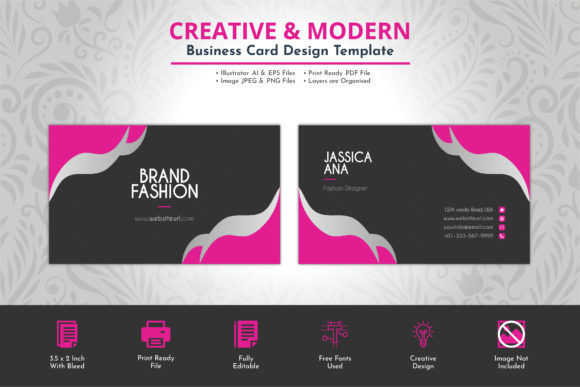 Elevate Your Brand with This Modern Fashion Business Card Template