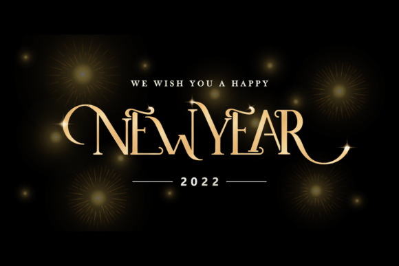 Make a Statement with New Year Fonts Golden Color