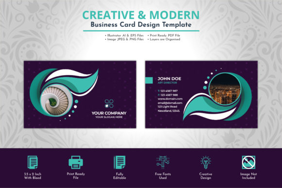 Modern Real Estate Business Cards: A Clean, Professional Design