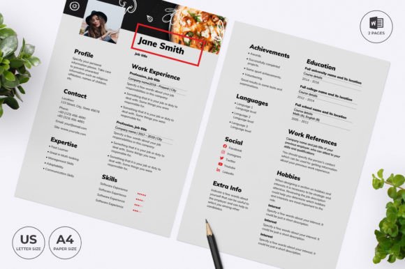Pizza Resume Template CV: A Design-Centric Approach to Career Branding