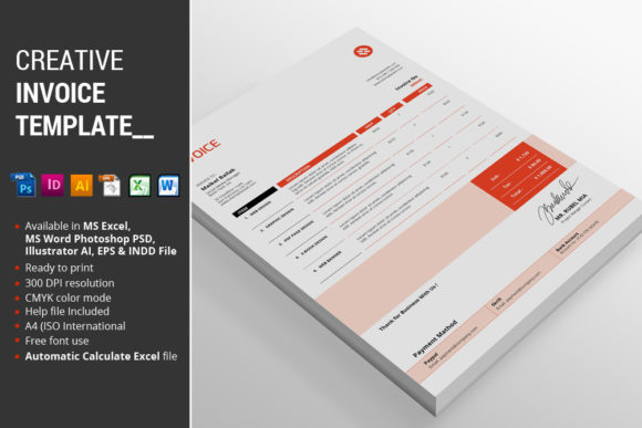 Professional Creative Invoice Template for Modern Brands